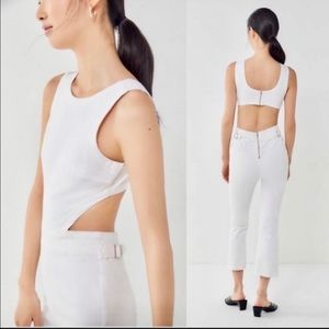 Urban Outfitters White Cutout Jumpsuit XS